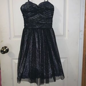 Strapless mini dress
